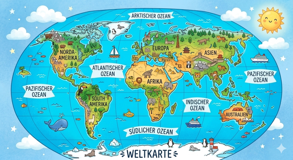 Kontinente und Ozeane